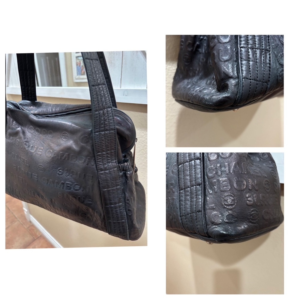 Chanel Black Embossed Shoulder Bag - Picture 11 of 12